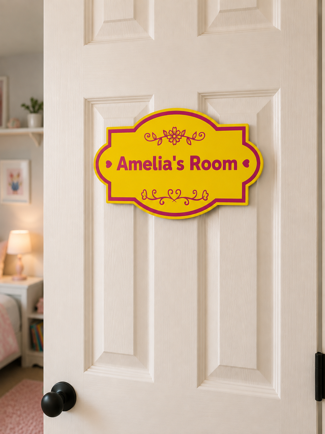 Personalized 3D Bedroom Door Sign – Custom Name & Colors